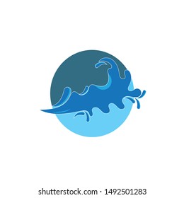 Water Wave symbol and icon Logo Template vector
