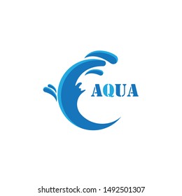 Water Wave symbol and icon Logo Template vector
