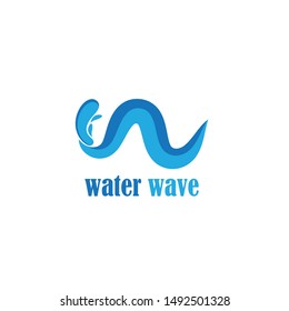 Water Wave symbol and icon Logo Template vector
