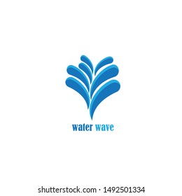 Water Wave symbol and icon Logo Template vector
