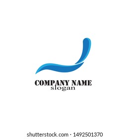 Water Wave symbol and icon Logo Template vector
