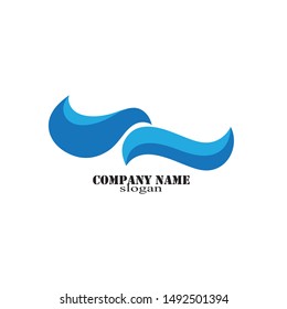Water Wave symbol and icon Logo Template vector
