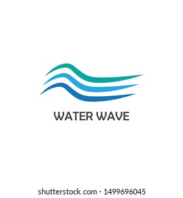 Water Wave symbol and icon Logo Template vector
