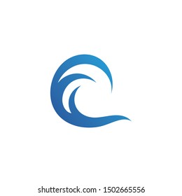 Water Wave symbol and icon Logo Template vector

