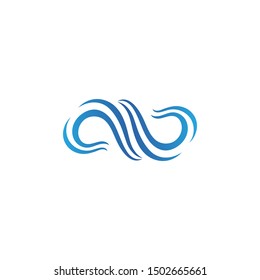 Water Wave symbol and icon Logo Template vector

