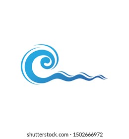 Water Wave symbol and icon Logo Template