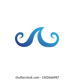 Water Wave symbol and icon Logo Template