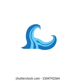 Water Wave symbol and icon Logo Template vector
