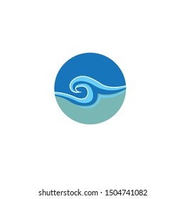 Water Wave symbol and icon Logo Template vector
