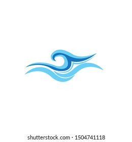Water Wave symbol and icon Logo Template vector
