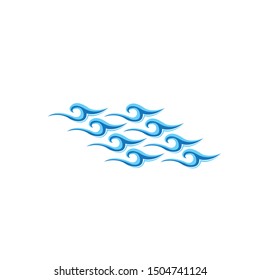 Water Wave symbol and icon Logo Template vector
