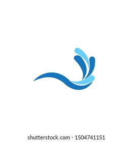 Water Wave symbol and icon Logo Template vector
