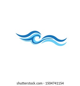 Water Wave symbol and icon Logo Template vector
