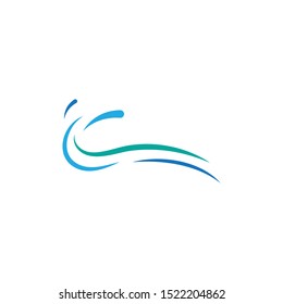 Water Wave symbol and icon Logo Template vector