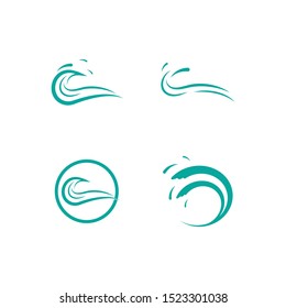 Water Wave symbol and icon Logo Template vector