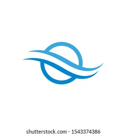 Water Wave symbol and icon Logo Template vector