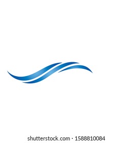 Water Wave symbol and icon Logo Template vector