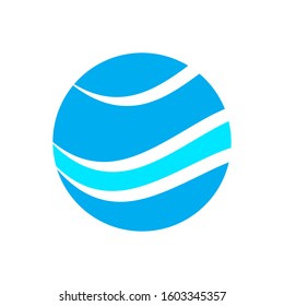 Water Wave symbol and icon Logo Template vector