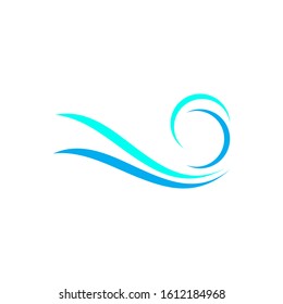 Water Wave symbol and icon Logo Template vector