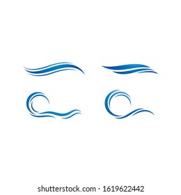 Water Wave symbol and icon Logo Template vector