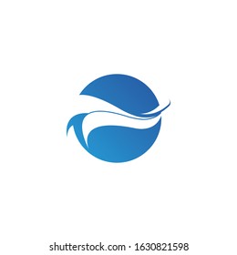 Water Wave symbol and icon Logo Template vector