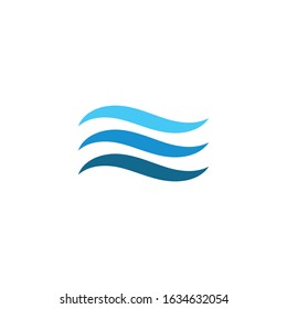 Water Wave symbol and icon Logo Template vector
