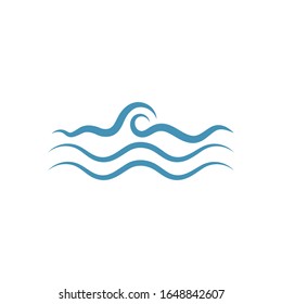 Water Wave symbol and icon Logo Template vector