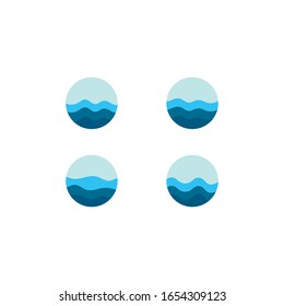 Water Wave symbol and icon Logo Template vector
