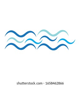 WATER WAVE SYMBOL AND ICON LOGO TEMPLATE VECTOR