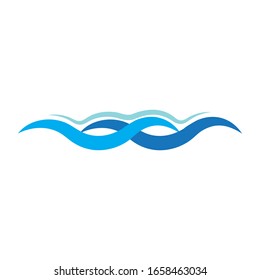 WATER WAVE SYMBOL AND ICON LOGO TEMPLATE VECTOR