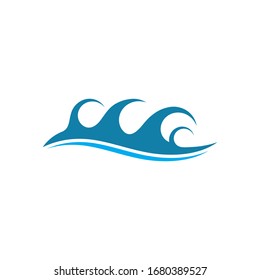 Water Wave symbol and icon Logo Template vector