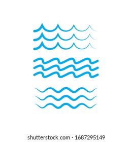 Water Wave symbol and icon Logo Template vector