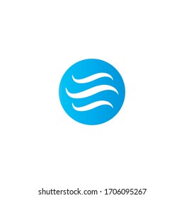 Water Wave symbol and icon Logo Template vector