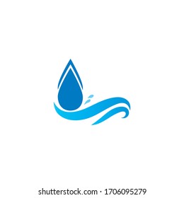 Water Wave symbol and icon Logo Template vector