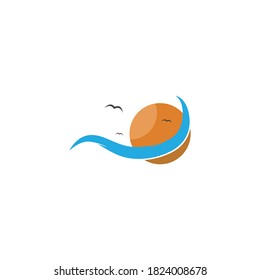 Water Wave symbol and icon Logo Template vector