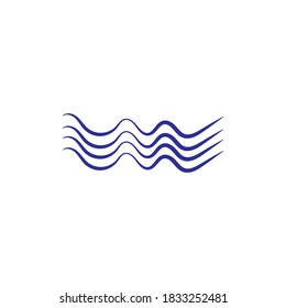 Water Wave symbol and icon Logo Template vector
