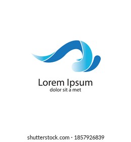 Water Wave symbol and icon Logo Template vector
