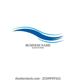 Water Wave symbol and icon Logo Template vector