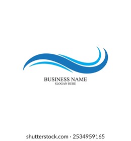 Water Wave symbol and icon Logo Template vector