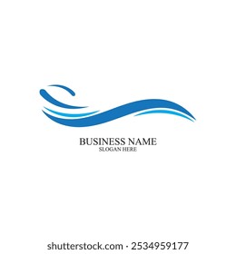 Water Wave symbol and icon Logo Template vector