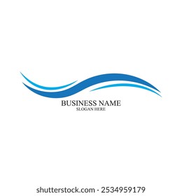 Water Wave symbol and icon Logo Template vector