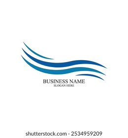 Water Wave symbol and icon Logo Template vector