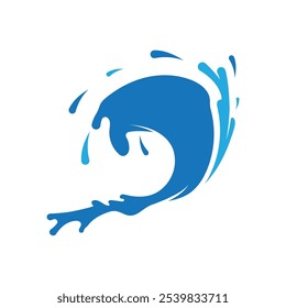 Water Wave symbol and icon Logo Template vector