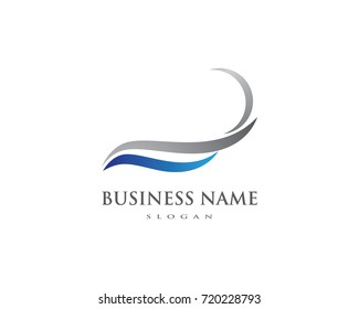 Water Wave symbol and icon Logo Template vector