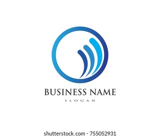Water Wave symbol and icon Logo Template vector