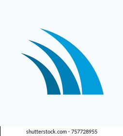 Water Wave symbol and icon Logo Template vector