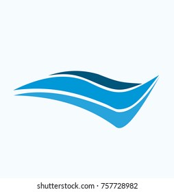 Water Wave symbol and icon Logo Template vector