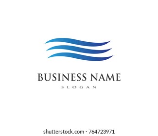 Water Wave symbol and icon Logo Template vector