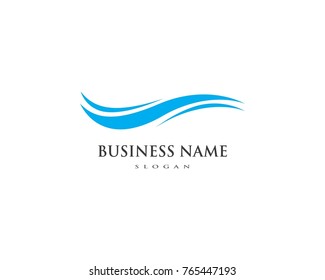 Water Wave symbol and icon Logo Template vector