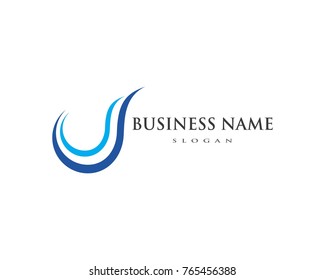 Water Wave symbol and icon Logo Template vector
